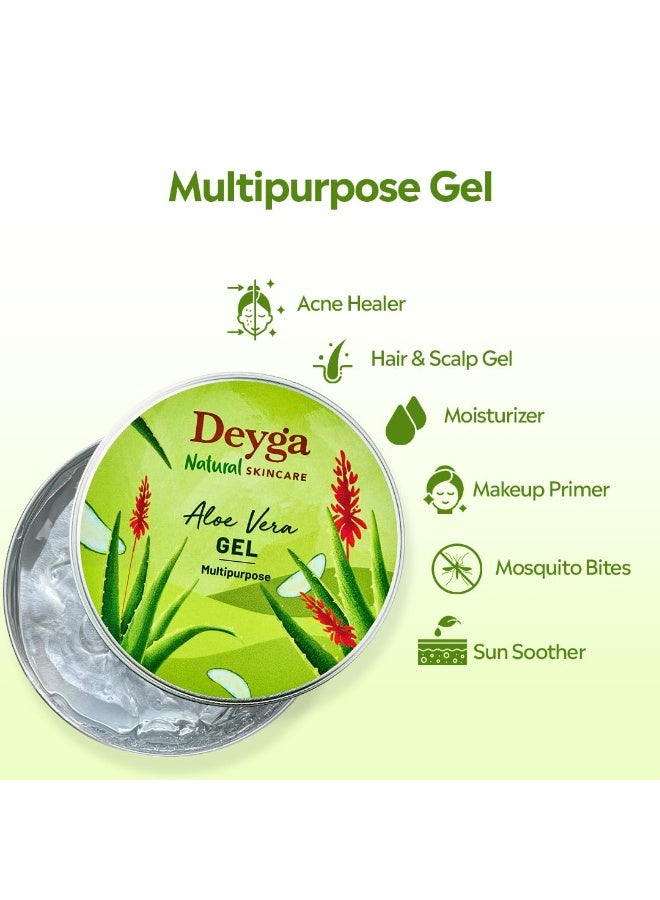 Deyga Aloe Vera Gel | Multipurpose Gel | Aloe Vera Gel for Skin, Face, and Hair | Suits All Skin Type | Men & Women (100g) Pack of 2 - Image 2